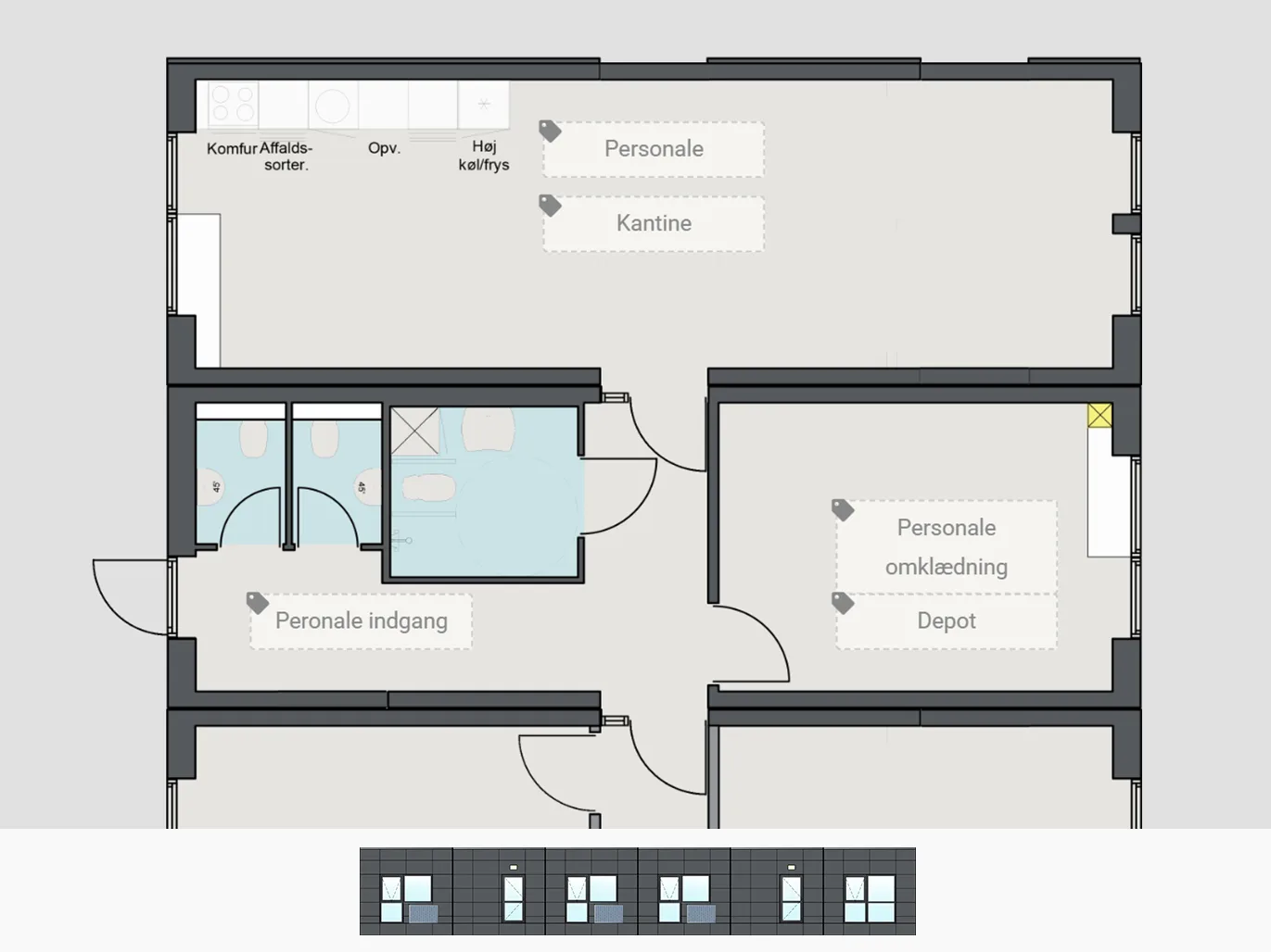 288m² klinik skabelon