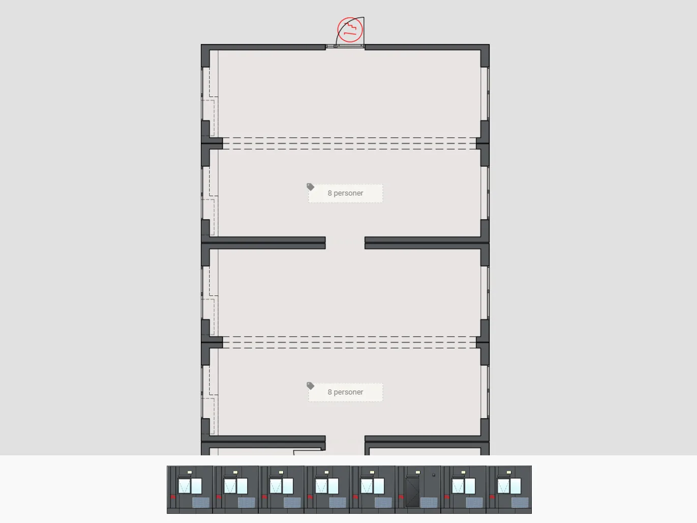 253m² kontormodul skabelon